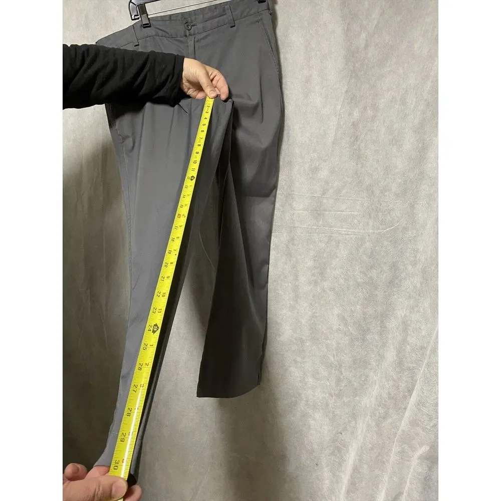 Nike Golf Pants Men 34 X30 Gray Chino Performance Active Outdoor Dri Fit Stretch
